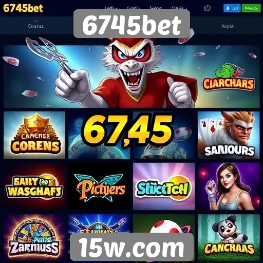 Diversidade de jogos disponíveis no site 6745bet